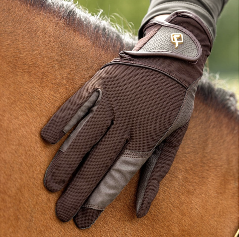 LeMieux Pro Mesh Glove Brown-1